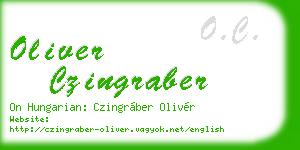 oliver czingraber business card
